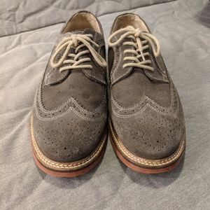 1901 Grey Suede Oxford Shoes 9.5 M (Made in Brazil